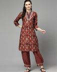 Printed Straight Modal Chanderi Kurta with Salwar