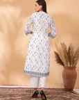 Ethnic Motif Poly Georgette Kurta with Swarovski Detail & Palazzo Set