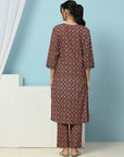 Ethnic Motif Printed Straight Kurta Set with Dupatta for Women