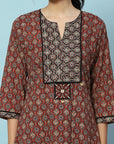 Ethnic Motif Printed Straight Kurta Set with Dupatta for Women