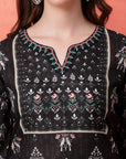 Floral Printed Straight Calf Length Kurta & Palazzo Set for Women
