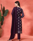 Floral Printed Straight Calf Length Kurta & Palazzo Set for Women