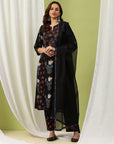 Floral Printed Cotton A-line Kurta Set with Dupatta for Women