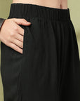 Placement Printed A-Line Poly Muslin Co-ord Set with Sewroskie Work