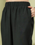 Placement Printed A-Line Poly Muslin Co-ord Set with Sewroskie Work