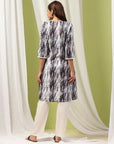 Solid Straight Kurta Set with Embroidery & Mirror Work Dupatta