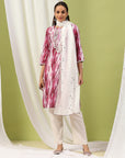 Solid Straight Kurta Set with Embroidery & Mirror Work Dupatta