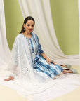 Solid Straight Kurta Set with Embroidery & Mirror Work Dupatta