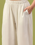 Solid Straight Kurta Set with Embroidery & Mirror Work Dupatta