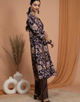 Floral Printed Modal Chanderi Kurta Set with Laced Dupatta