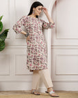 Floral Printed A-Line Kurta And Palazzo Set