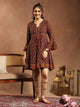 Floral Printed A-Line Poly Georgette Dress