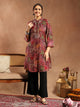 Floral Printed A-Line Modal Chanderi Kurta