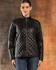 Ponzi Quilted Jacket with High Collar & Zip Closure