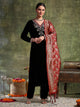 Velvet Kurta Set with Zari Embroidery & Banarasi Art Silk Dupatta