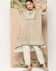 Ethnic Motifs Printed Flared Sleeves Kaftan Kurta