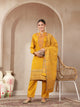 Woolen Jacquard Embroidered Kurta Set with Wool Dupatta