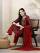 Floral Printed Poly Viscose Kurta Set with Zari Embroidery & Dupatta