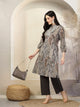 Ethnic Printed A-Line Cotton Kurta with Palazzo
