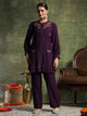 Ari Embroidered Straight Kurta Set with Bishop Sleeves & Palazzo