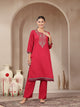 Zari-Embroidered Poly Viscose Kurta Set with Palazzo