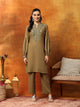 Rayon Kurti & Palazzo Co-Ord Set with Embroidered Yoke
