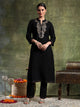 Poly Viscose Kurta Set with Zari-Embroidered Mandarin Collar