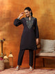 Rayon Kurti & Palazzo Co-Ord Set with Embroidered Yoke