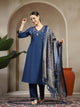Rayon Embroidered Kurta Set with Patola Khadi Silk Dupatta