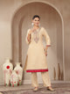 Zari-Embroidered Poly Viscose Kurta Set with Palazzo