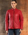 Ponzi Quilted Jacket with High Collar & Zip Closure