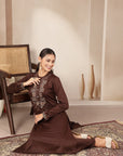Viscose Blend Kurta Set with Ethnic Motif Embroidery