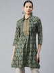 Ethnic Motif Printed Modal Chanderi High-Low Tunic