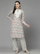 Floral Printed Poly Viscose Kurta Set