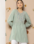 Ethnic Motifs Embroidered Thread Work Kurti