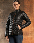 Ponzi Quilted Jacket with High Collar & Zip Closure