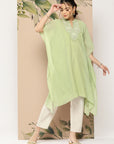 Embroidered Flared Sleeves Kaftan Kurta