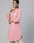 Embroidered Printed Tie Up Kurti