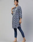 Embroidered Printed Tie Up Kurti