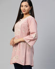 Pink Embroidered Tunic