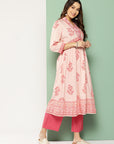 Floral Printed Sequinned Kurta