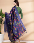 Women'S Embroidered A-Line Kurta And Palazzo Set With Dupatta