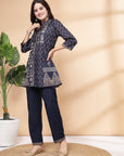 Nayam By Lakshita Women Printed Regular Kurti With Trousers