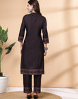 Women'S Abstract Printed A-Line Kurta And Palazzo Set