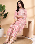 Linen A-Line Kurta And Palazzo Set