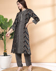 Women Viscose Mix N Match Print Kurta With Plazzos