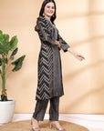 Women Viscose Mix N Match Print Kurta With Plazzos