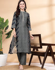 Women Viscose Mix N Match Print Kurta With Plazzos