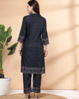 Women'S Abstract Printed A-Line Kurta And Palazzo Set