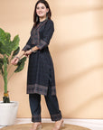 Women'S Abstract Printed A-Line Kurta And Palazzo Set